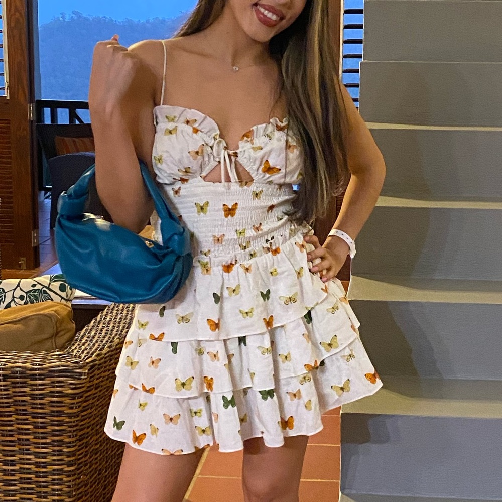 Butterfly ruffle dress
